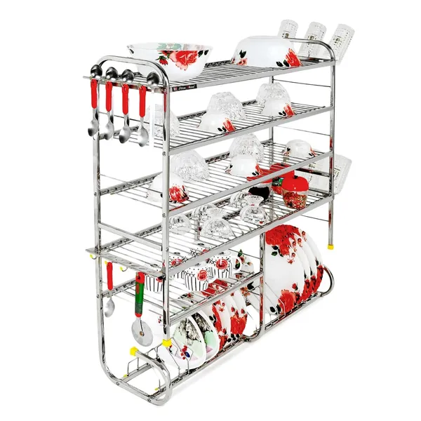 Silver_6_Shelf_Rack_Multi-Functional_Plate_And_Spoon_Storage_Solution_For_Effortless_Access