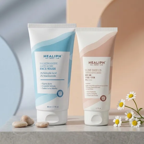 Lumishield_Tinted_Sunscreen_Spf_50_Pa++++_Cream_And_Salicinamide_Anti_Acne_Face_Wash_With_2%_Salicylic_Acid_Combo