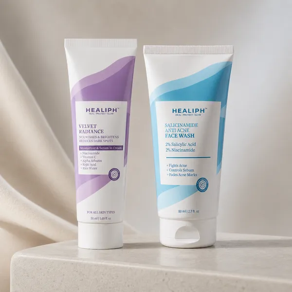 Salicinamide_Anti_Acne_Face_Wash_With_2%_Salicylic_Acid_And_Velvet_Radiance_Nourish_Brighten_Protein_Flavour_Face_Cream_Combo