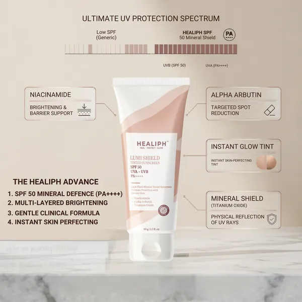 Lumishield_Tinted_Sunscreen_Spf_50_Pa++++_Cream_And_Velvet_Radiance_Nourish_Brighten_Protein_Flavour_Face_Cream_Combo