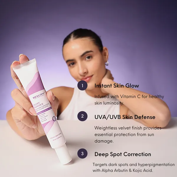 Lumishield_Tinted_Sunscreen_Spf_50_Pa++++_Cream_And_Velvet_Radiance_Nourish_Brighten_Protein_Flavour_Face_Cream_Combo