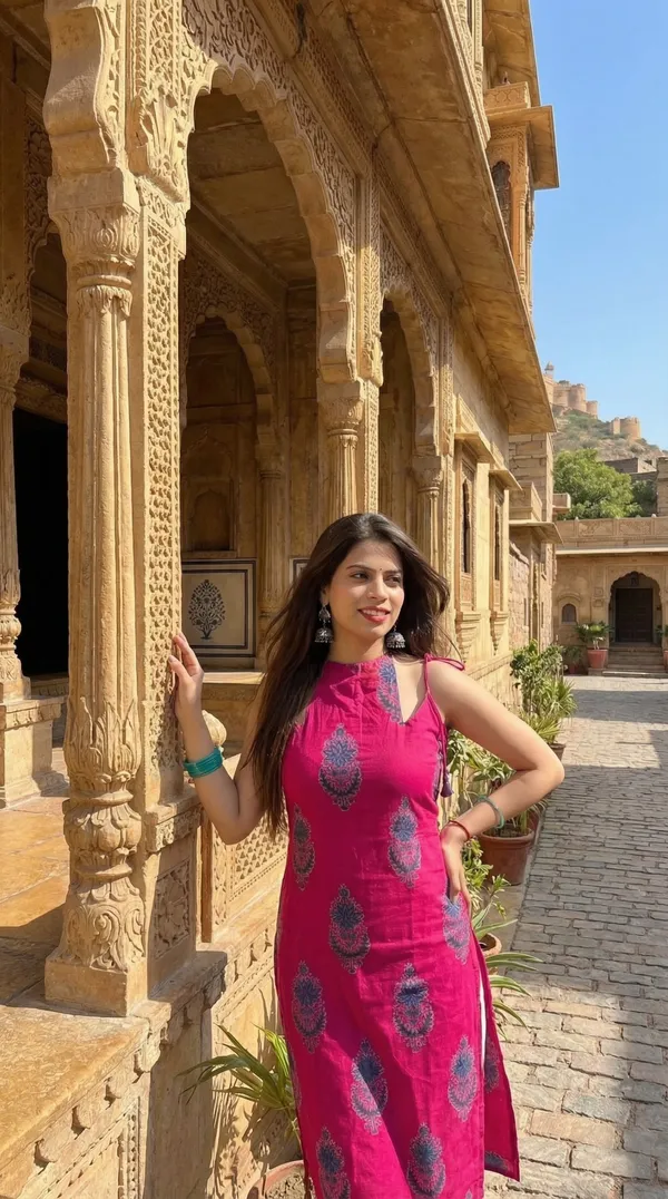 PINK_Hand_Block_Printed_Pure_Cotton_Kurti