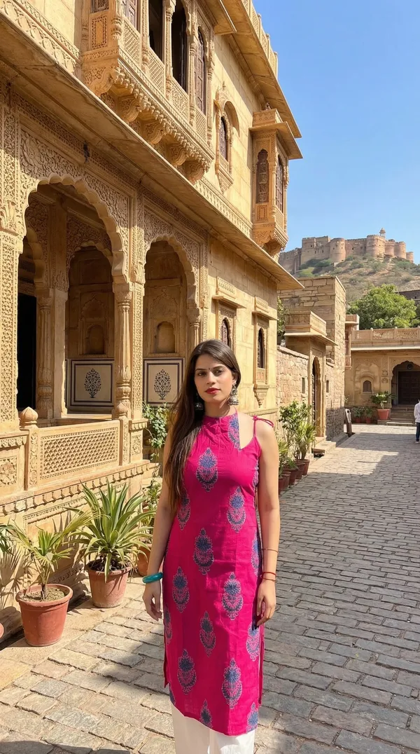 PINK_Hand_Block_Printed_Pure_Cotton_Kurti