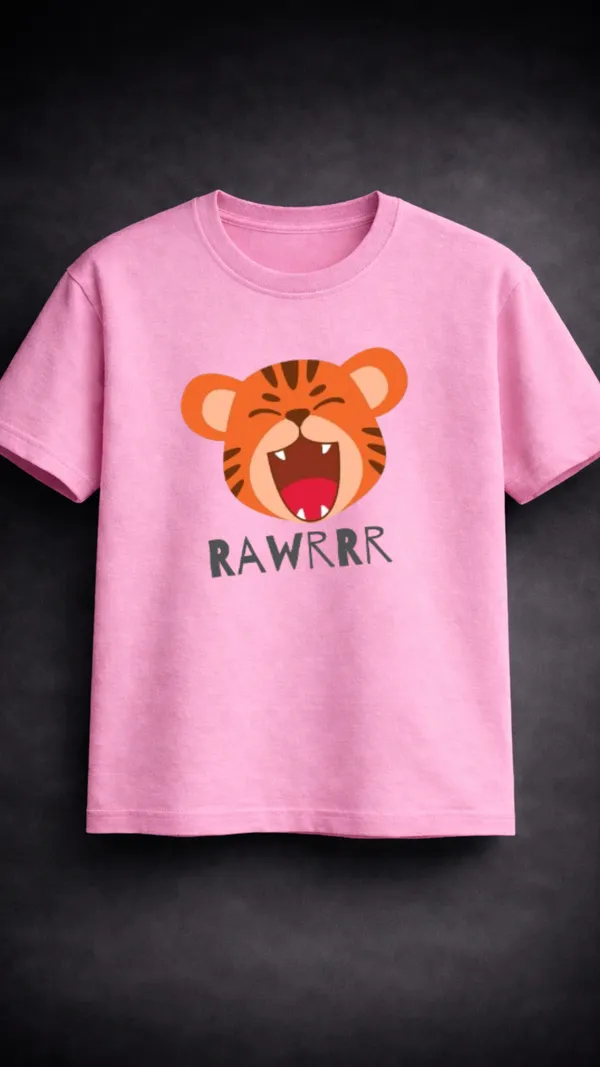 Pink_Cotton_Regular_Fit_Tiger_Print_T-Shirt_For_Kids