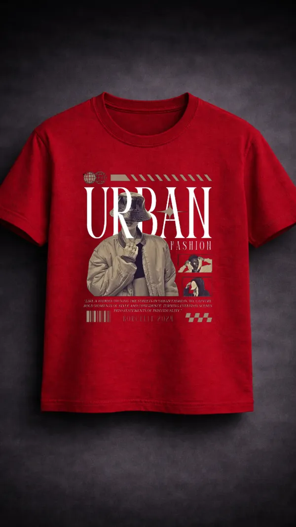 Red_Cotton_Regular_Fit_Urban_Fashion_Graphic_T-Shirt_For_Unisex