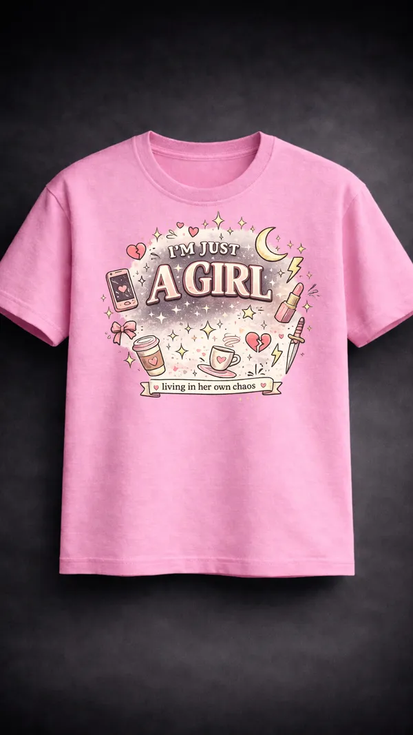 Pink_Cotton_Graphic_T-Shirt_For_Unisex