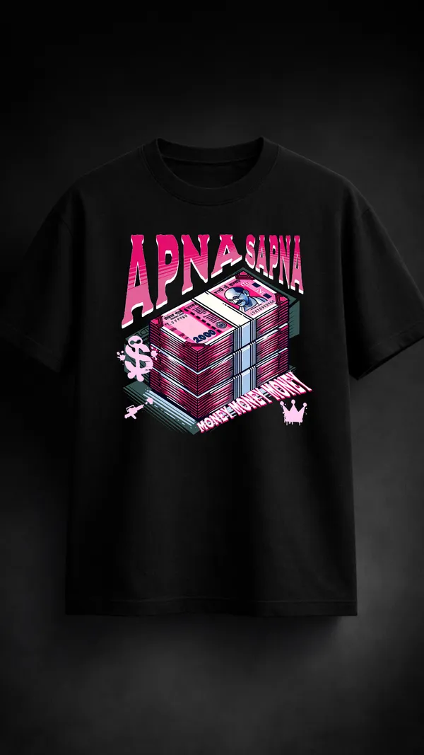 Black_Cotton_Regular_Fit_Apna_Sapna_Graphic_T-Shirt_For_Unisex