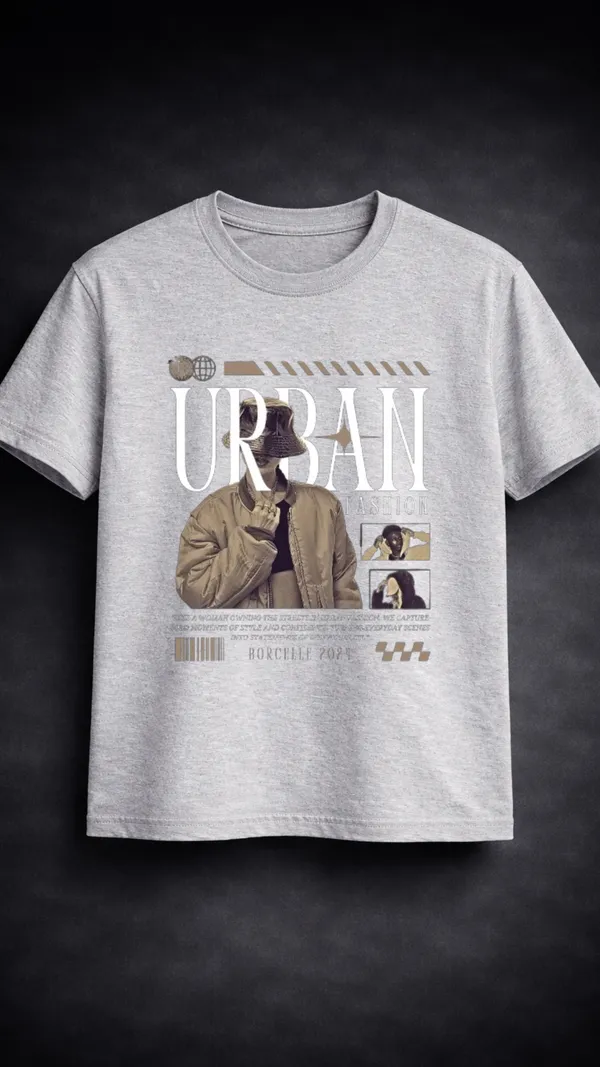Grey_Cotton_Graphic_Urban_Collage_Print_T-Shirt_For_Unisex