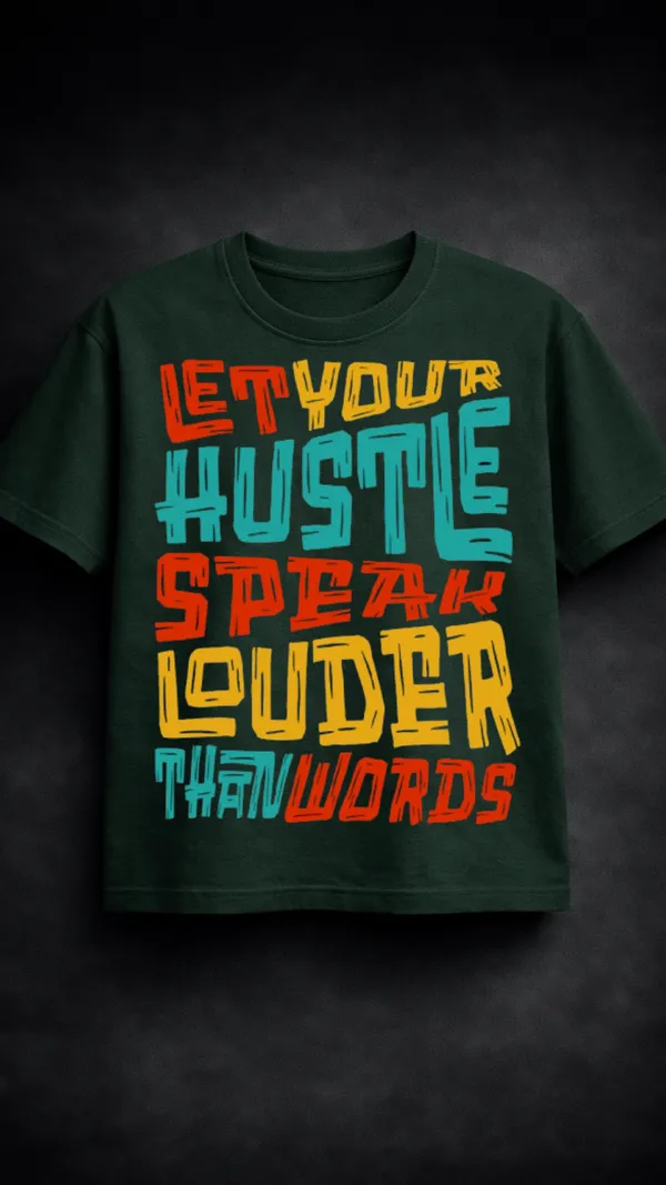 Green_Cotton_Regular_Fit_Hustle_Motivational_Graphic_T-Shirt_For_Unisex