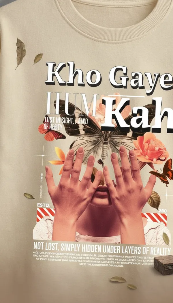 Beige_Cotton_Oversized_Kho_Gaye_Hum_Kaha_Graphic_T-Shirt_For_Unisex