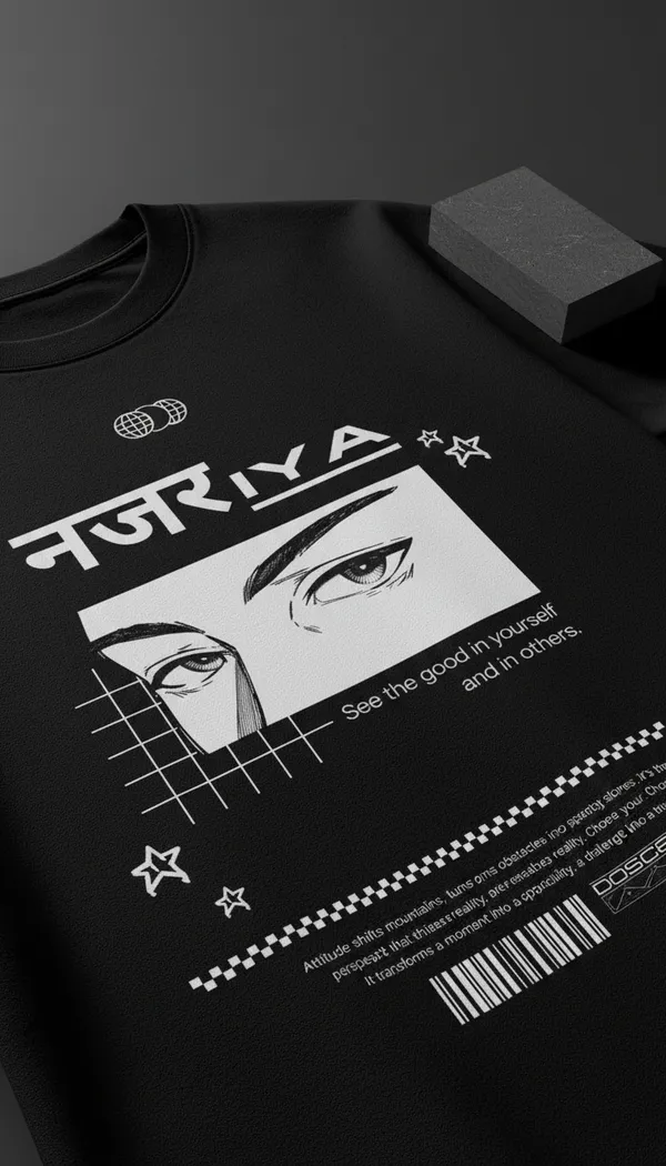 Black_Cotton_Anime_Eyes_Graphic_T-Shirt_For_Unisex