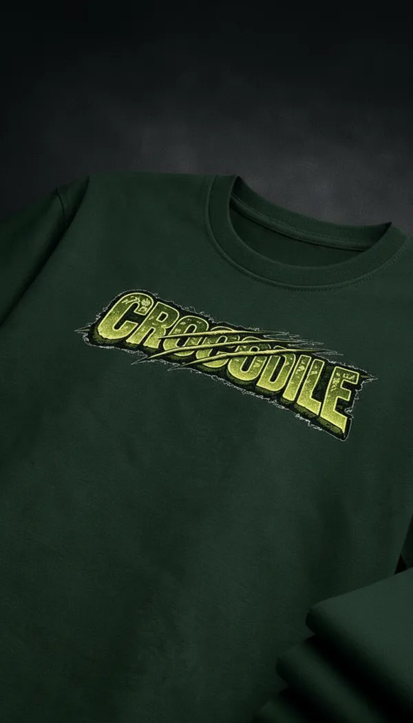 Green_Cotton_Regular_Fit_Crocodile_Graphic_Print_T-Shirt_For_Unisex