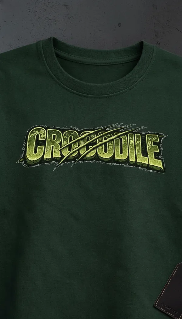 Green_Cotton_Regular_Fit_Crocodile_Graphic_Print_T-Shirt_For_Unisex