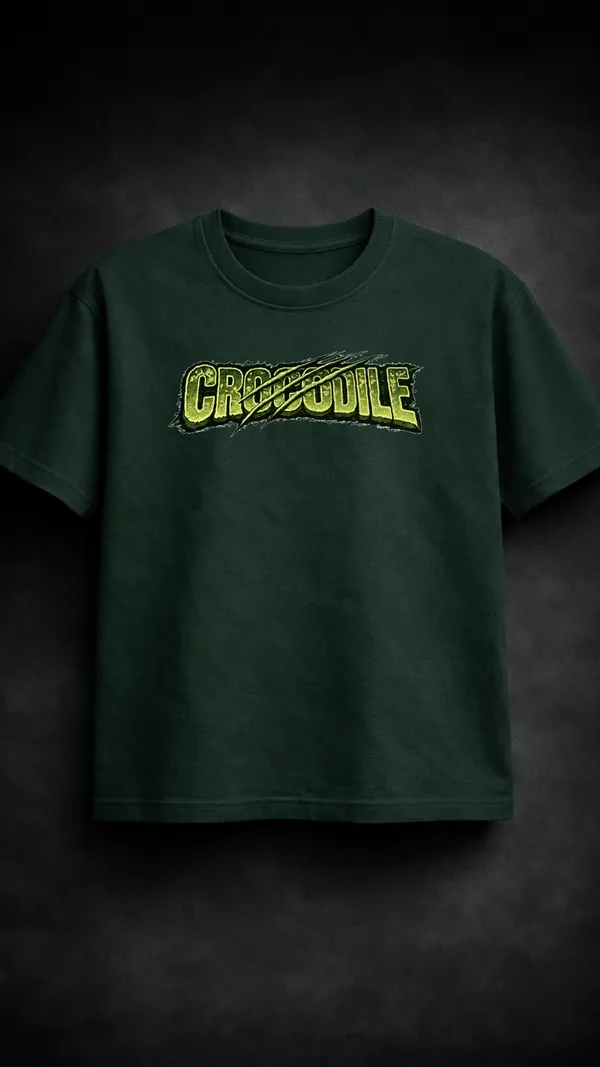 Green_Cotton_Regular_Fit_Crocodile_Graphic_Print_T-Shirt_For_Unisex