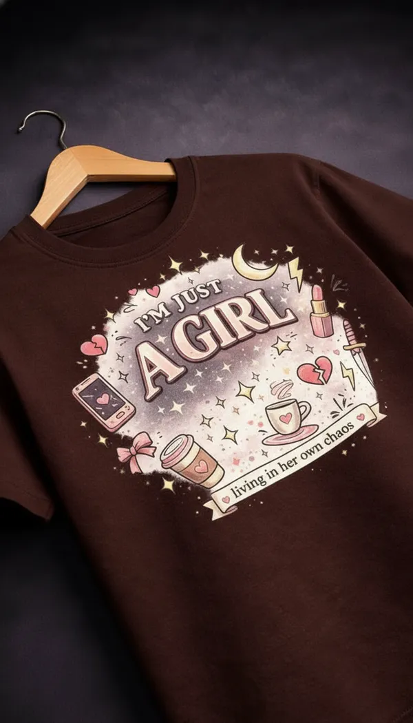 Brown_Cotton_Regular_Fit_Chaos_Doodle_Graphic_T-Shirt_For_Unisex