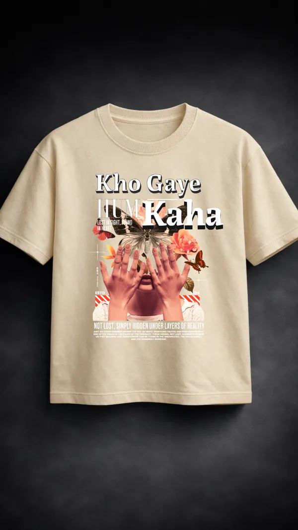 Beige_Cotton_Oversized_Kho_Gaye_Hum_Kaha_Graphic_T-Shirt_For_Unisex