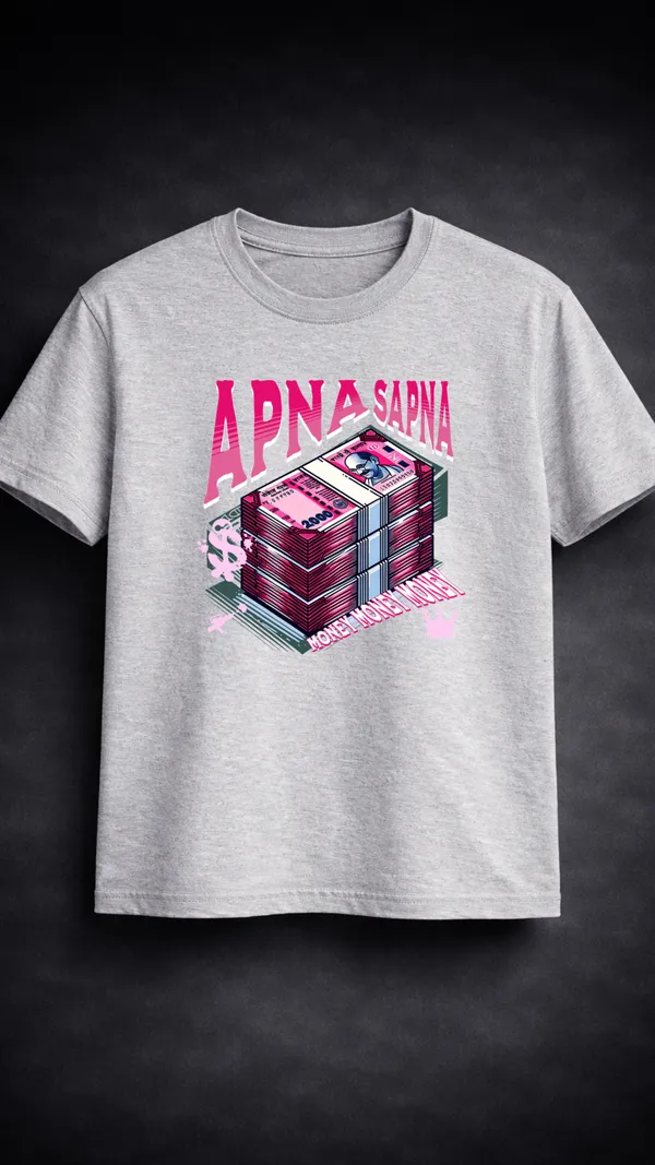 Grey_Cotton_Regular_Fit_Apna_Sapna_Graphic_T-Shirt_For_Unisex