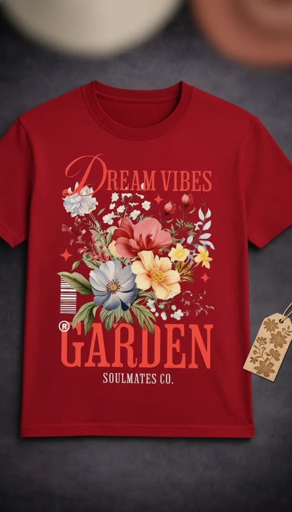 Red_Cotton_Regular_Fit_Floral_Graphic_T-Shirt_For_Unisex