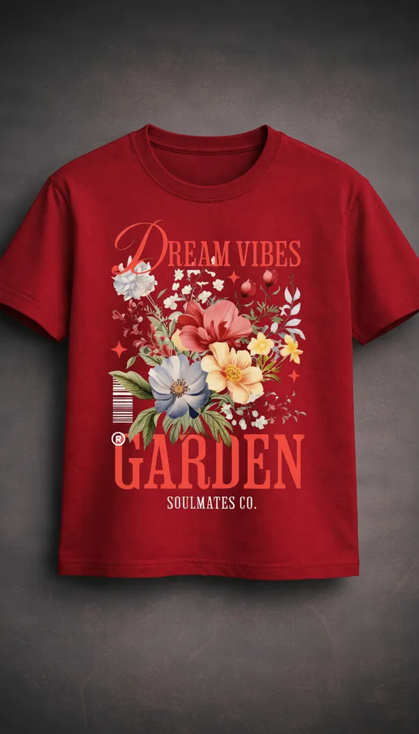 Red_Cotton_Regular_Fit_Floral_Graphic_T-Shirt_For_Unisex