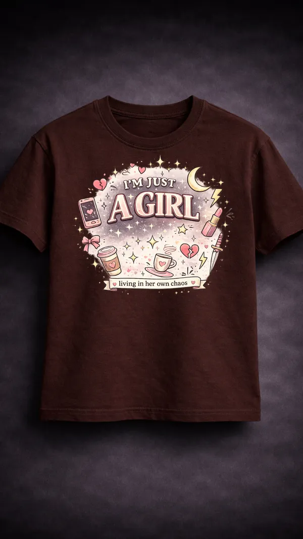 Brown_Cotton_Regular_Fit_Chaos_Doodle_Graphic_T-Shirt_For_Unisex