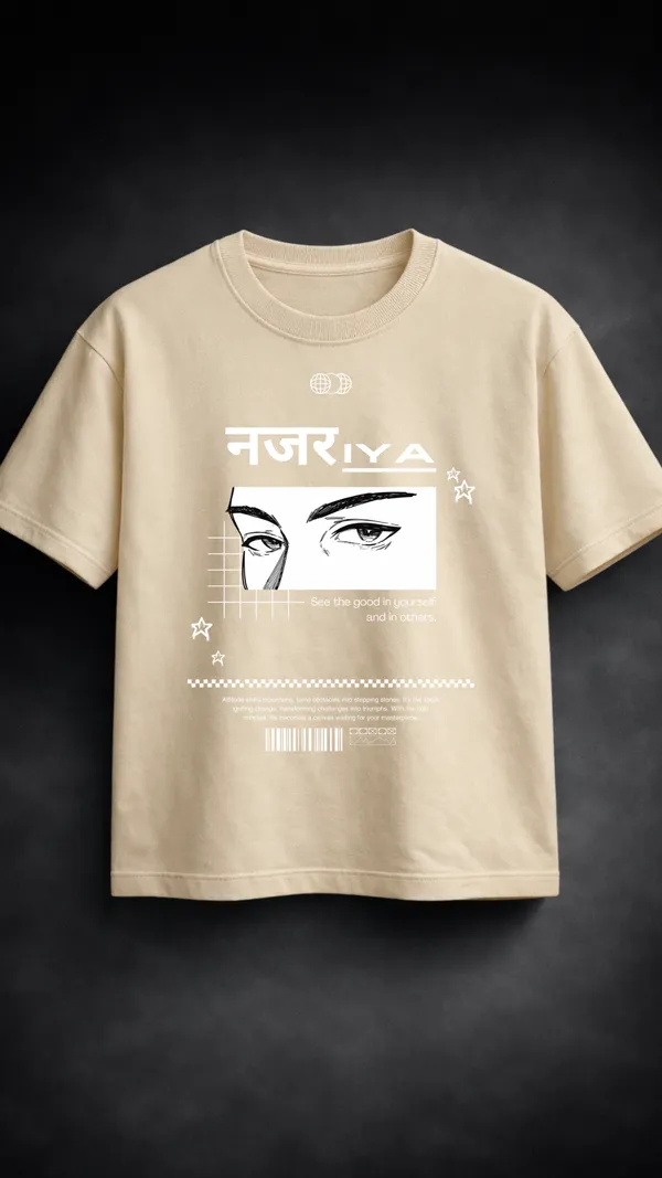 Beige_Cotton_Oversized_Anime_Nazariya_Graphic_T-Shirt_For_Unisex