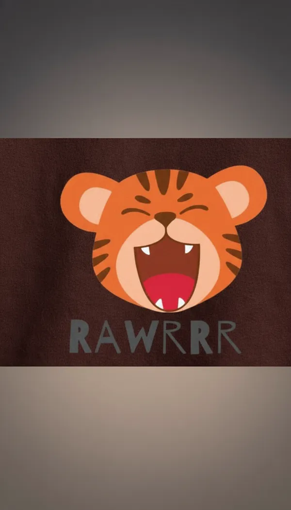 Brown_Cotton_Regular_Fit_Tiger_Graphic_T-Shirt_For_Unisex