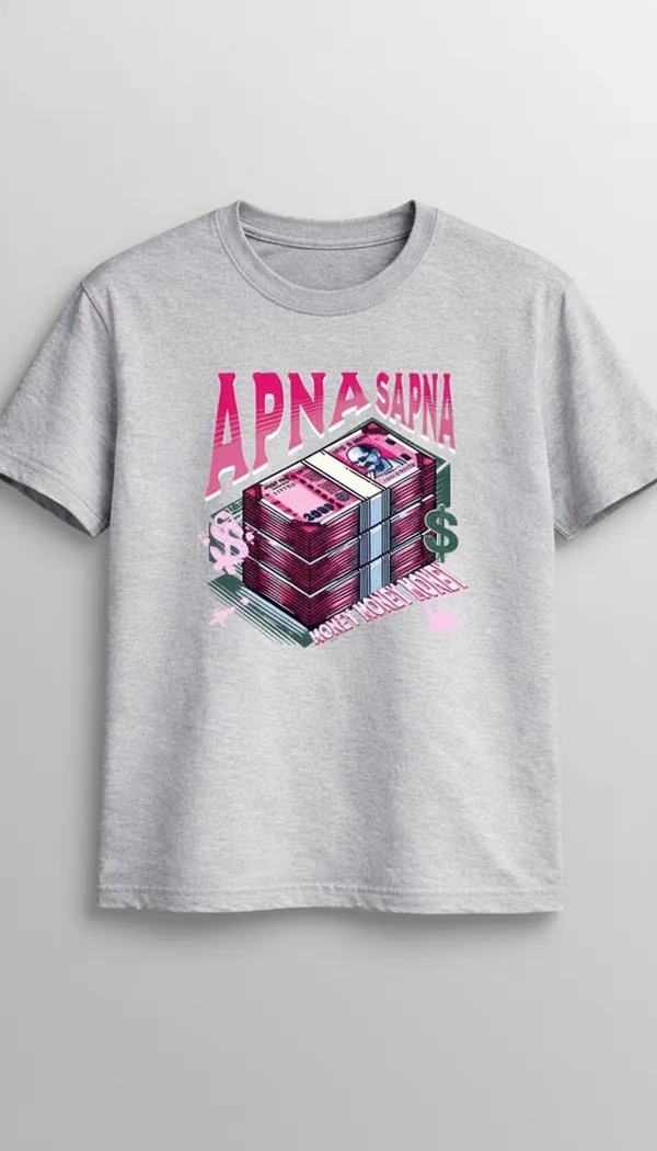 Grey_Cotton_Regular_Fit_Apna_Sapna_Graphic_T-Shirt_For_Unisex