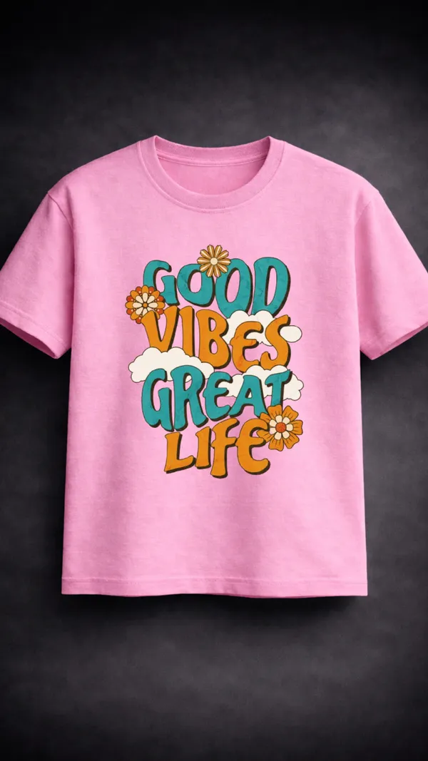 Pink_Cotton_Floral_Typography_Graphic_T-Shirt_For_Unisex