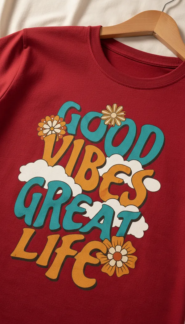 Red_Cotton_Floral_Typography_Graphic_T-Shirt_For_Unisex