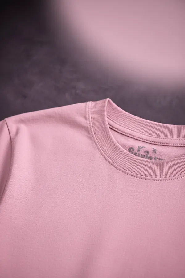 Pink_Cotton_Regular_Fit_Plain_Round_Neck_T-Shirt_For_Unisex