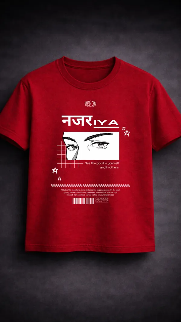 Red_Cotton_Graphic_Nazariya_Motivational_Eyes_T-Shirt_For_Unisex