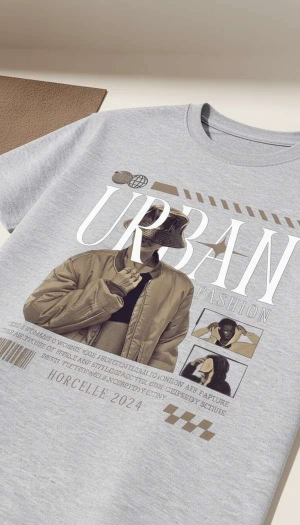 Grey_Cotton_Graphic_Urban_Collage_Print_T-Shirt_For_Unisex