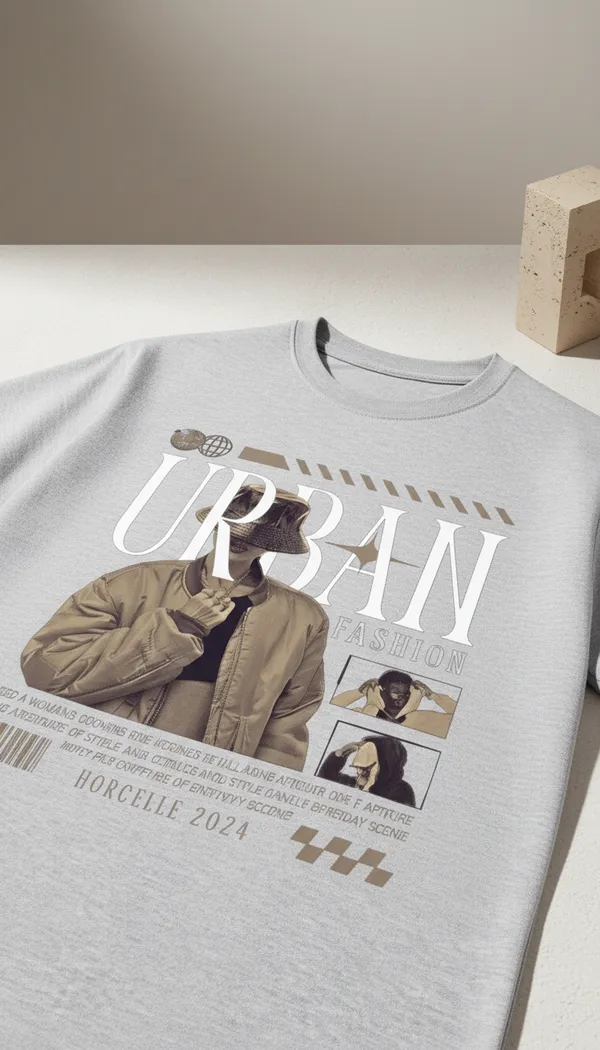 Grey_Cotton_Graphic_Urban_Collage_Print_T-Shirt_For_Unisex