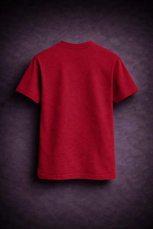 Red_Cotton_Regular_Fit_Plain_Crew_Neck_T-Shirt_For_Unisex