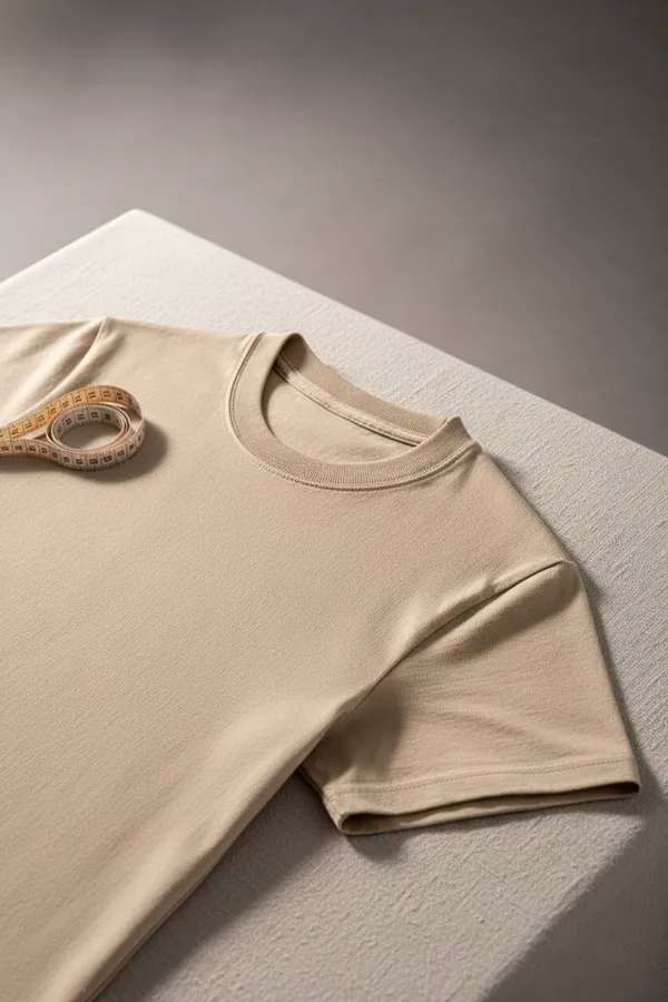 Beige_Cotton_Regular_Fit_Plain_Crew_Neck_T-Shirt_For_Unisex