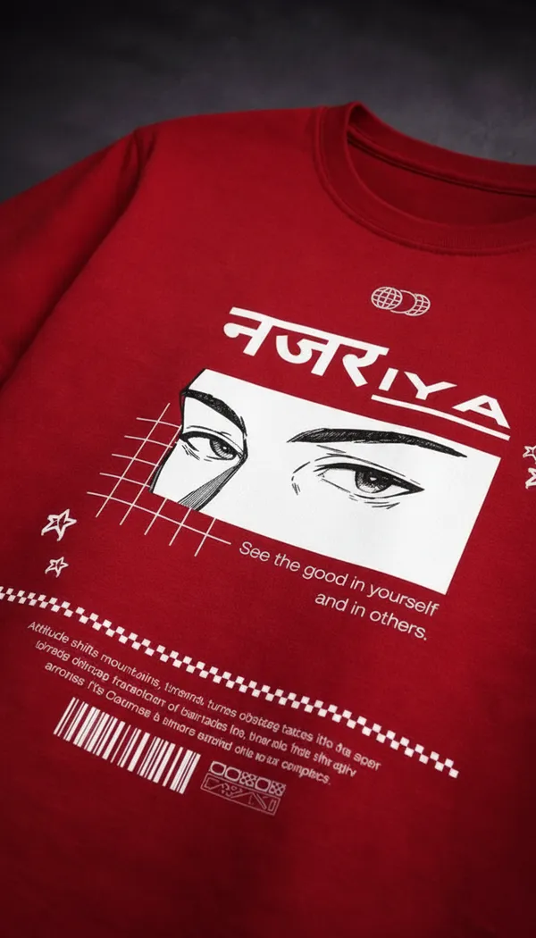 Red_Cotton_Graphic_Nazariya_Motivational_Eyes_T-Shirt_For_Unisex
