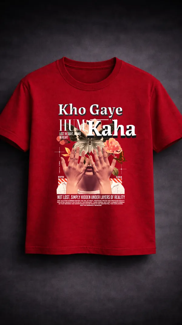 Red_Cotton_Graphic_Print_T-Shirt_For_Unisex