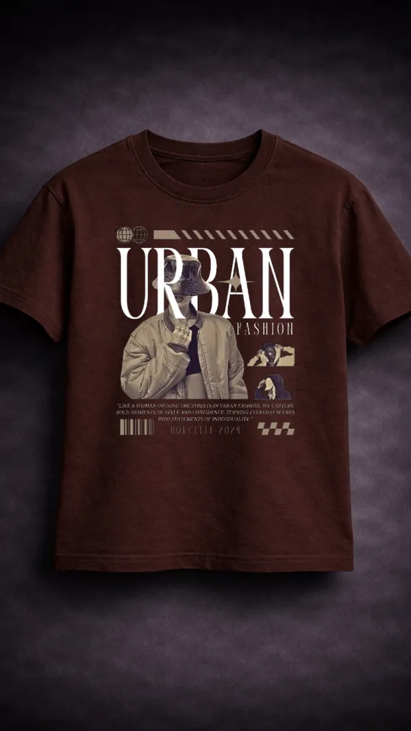 Brown_Cotton_Streetwear_Graphic_T-Shirt_For_Unisex