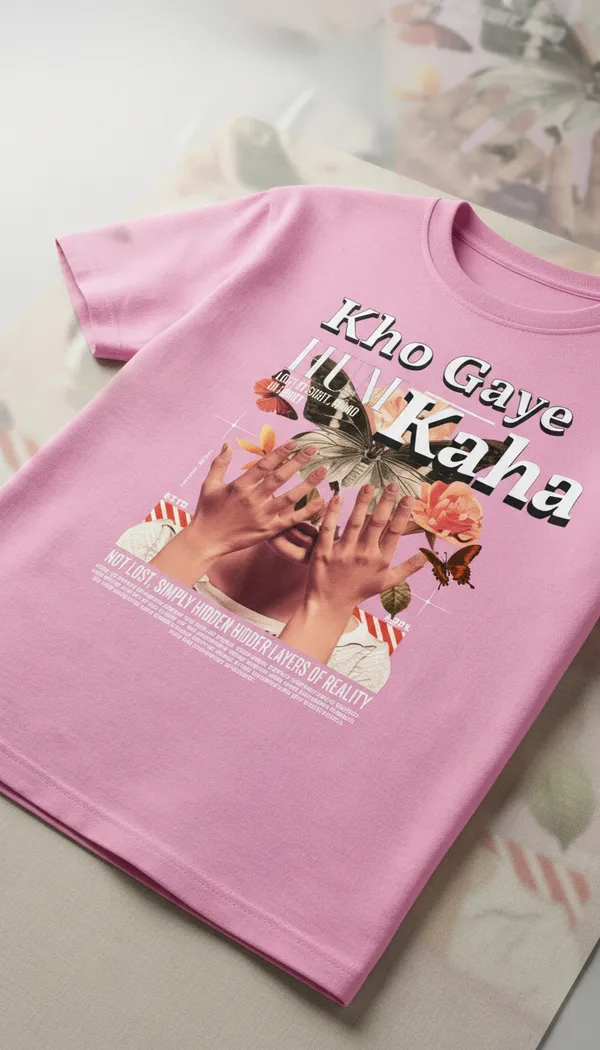 Pink_Cotton_Graphic_Print_T-Shirt_For_Unisex