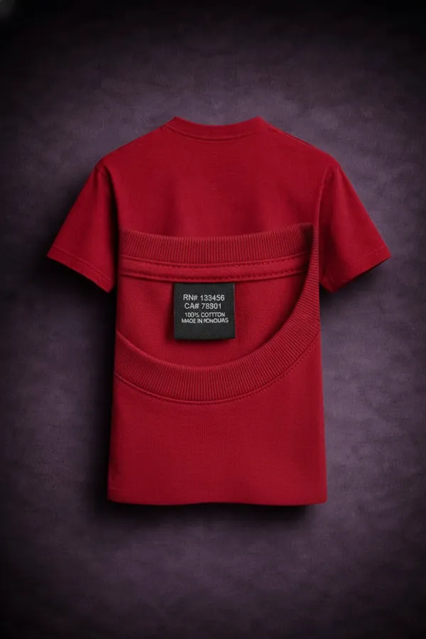 Red_Cotton_Regular_Fit_Plain_Crew_Neck_T-Shirt_For_Unisex