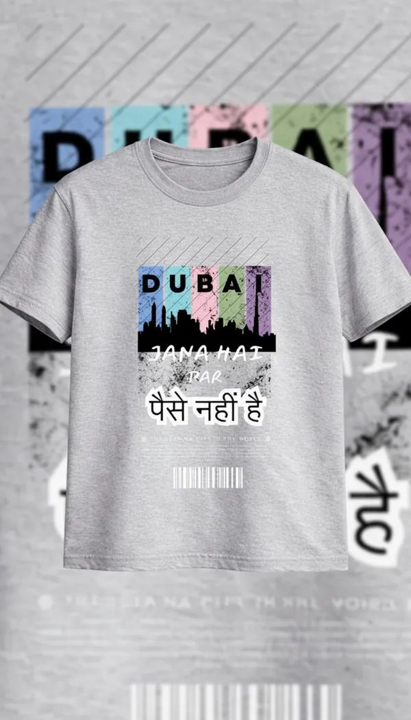 Grey_Cotton_Regular_Fit_Dubai_Graphic_T-Shirt_For_Unisex