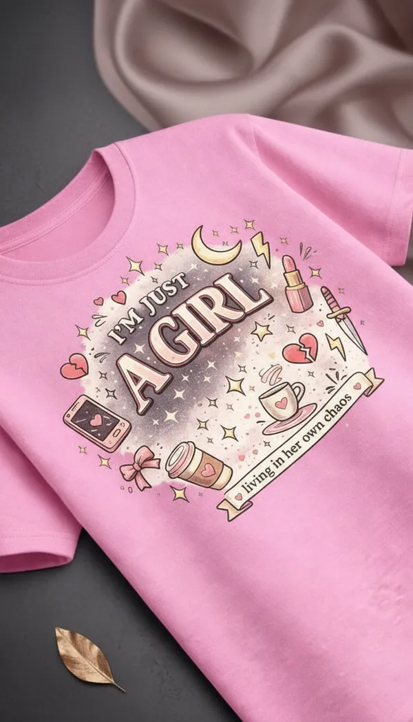 Pink_Cotton_Graphic_T-Shirt_For_Unisex