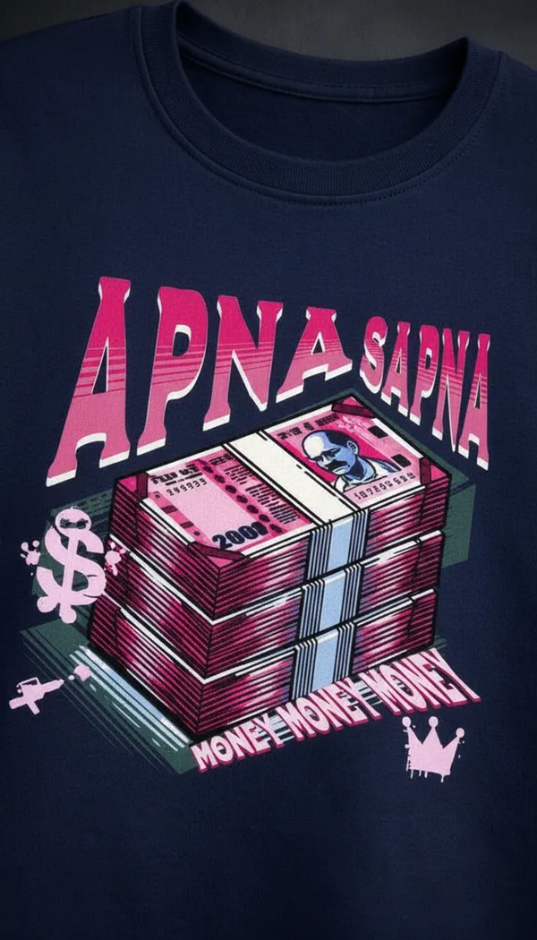 Blue_Cotton_Graphic_T-Shirt_For_Unisex