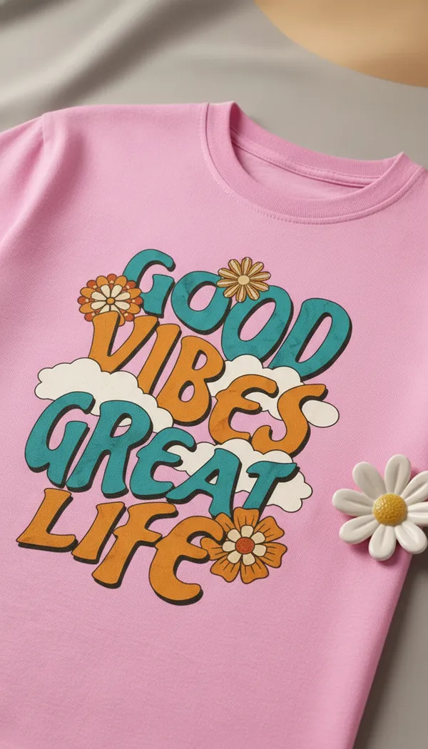 Pink_Cotton_Floral_Typography_Graphic_T-Shirt_For_Unisex
