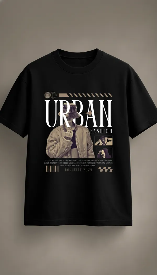 Black_Cotton_Regular_Fit_Urban_Fashion_Graphic_T-Shirt_For_Unisex