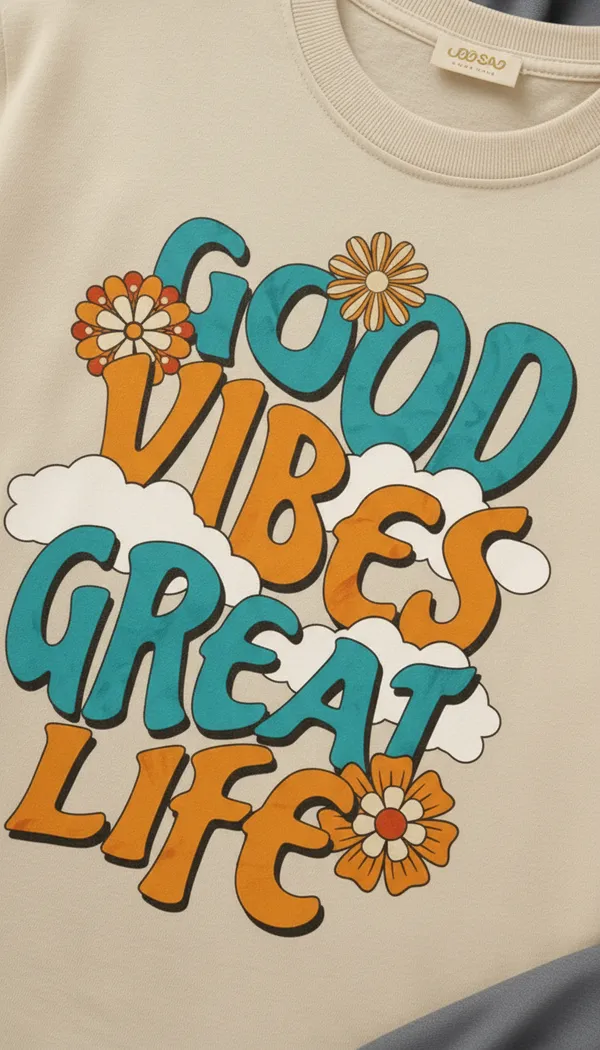 Beige_Cotton_Relaxed_Fit_Good_Vibes_Graphic_T-Shirt_For_Unisex
