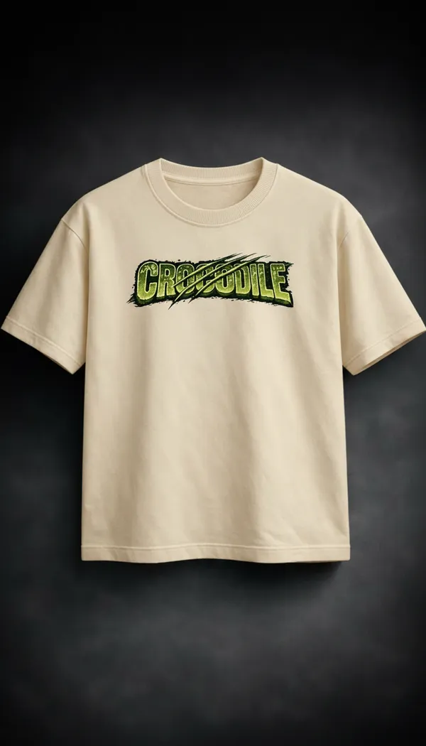 Beige_Cotton_Graphic_Crocodile_Predator_Of_The_Swamp_T-Shirt_For_Unisex
