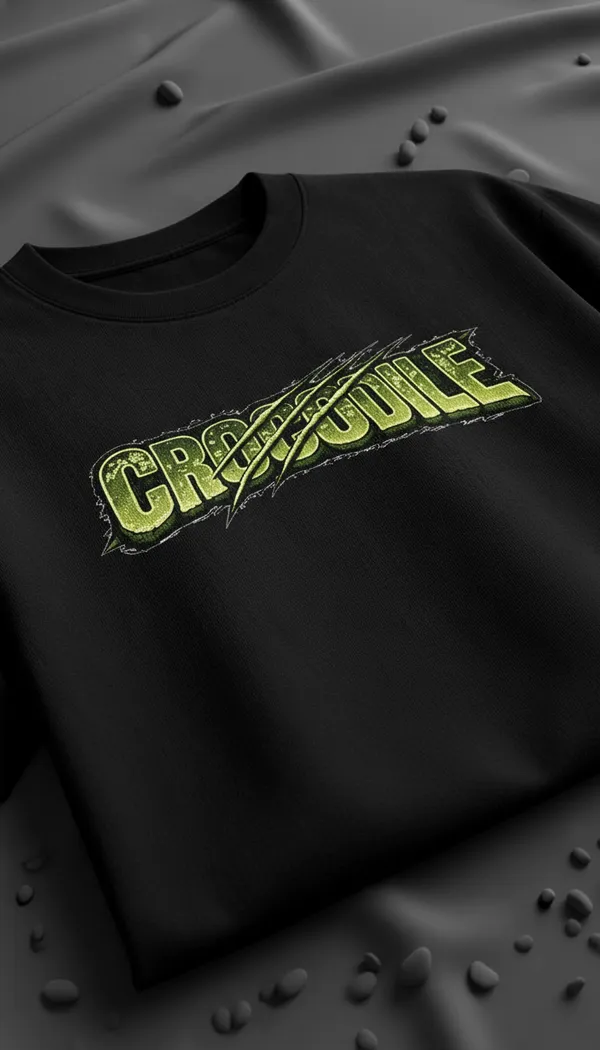 Black_Cotton_Crocodile_Graphic_T-Shirt_For_Unisex