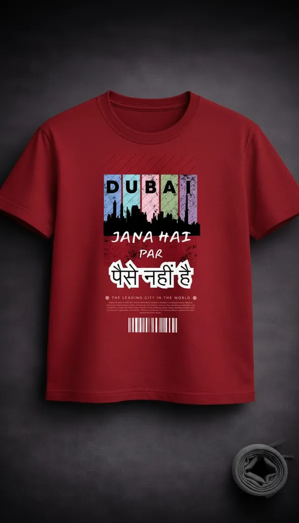 Red_Cotton_Humorous_Typography_Graphic_T-Shirt_For_Unisex