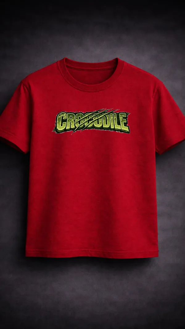 Red_Cotton_Regular_Fit_Crocodile_Predator_Graphic_T-Shirt_For_Unisex